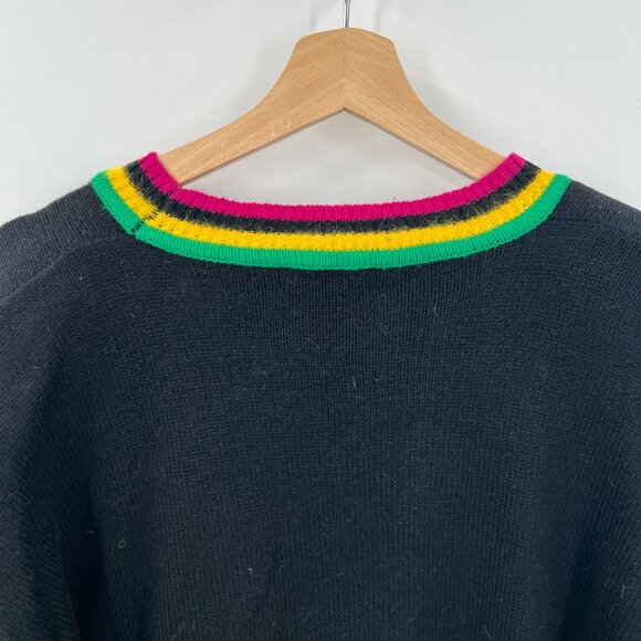 Vintage Hauber 80s 90s sweater virgin wool angora sequin Memphis design y2k 16 - Picture 10 of 13